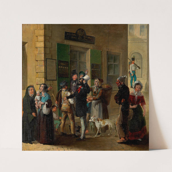 Vor der Lotto-Kollektur by August Mansfeld