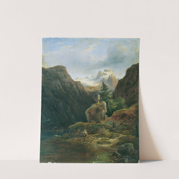 Vorderer Gosausee gegen Dachstein by Wilhelm Steinfeld