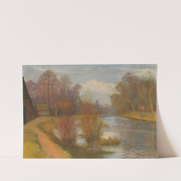 Vorfrühling an der Schleuse by Otto Modersohn