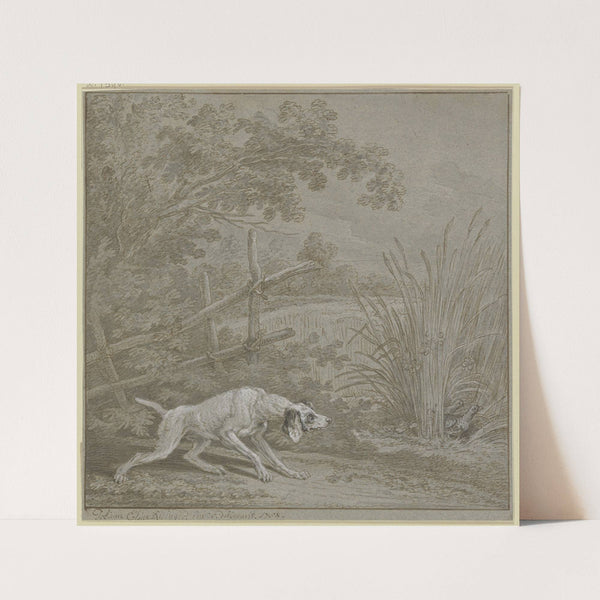 Vorsteherhund auf Rebhühner (1758) by Johann Elias Ridinger