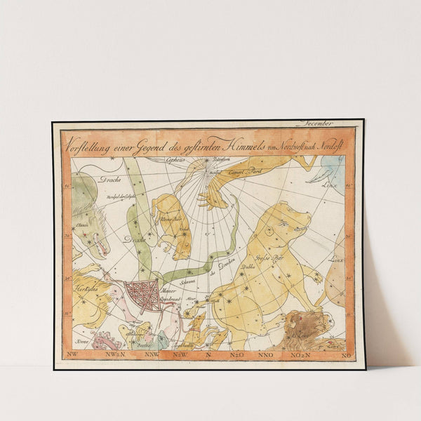 Vorstellung einer Gegend des gestirnten Himmels von Nordwest nach Nordost (December) (1805) by Johann Elert Bode