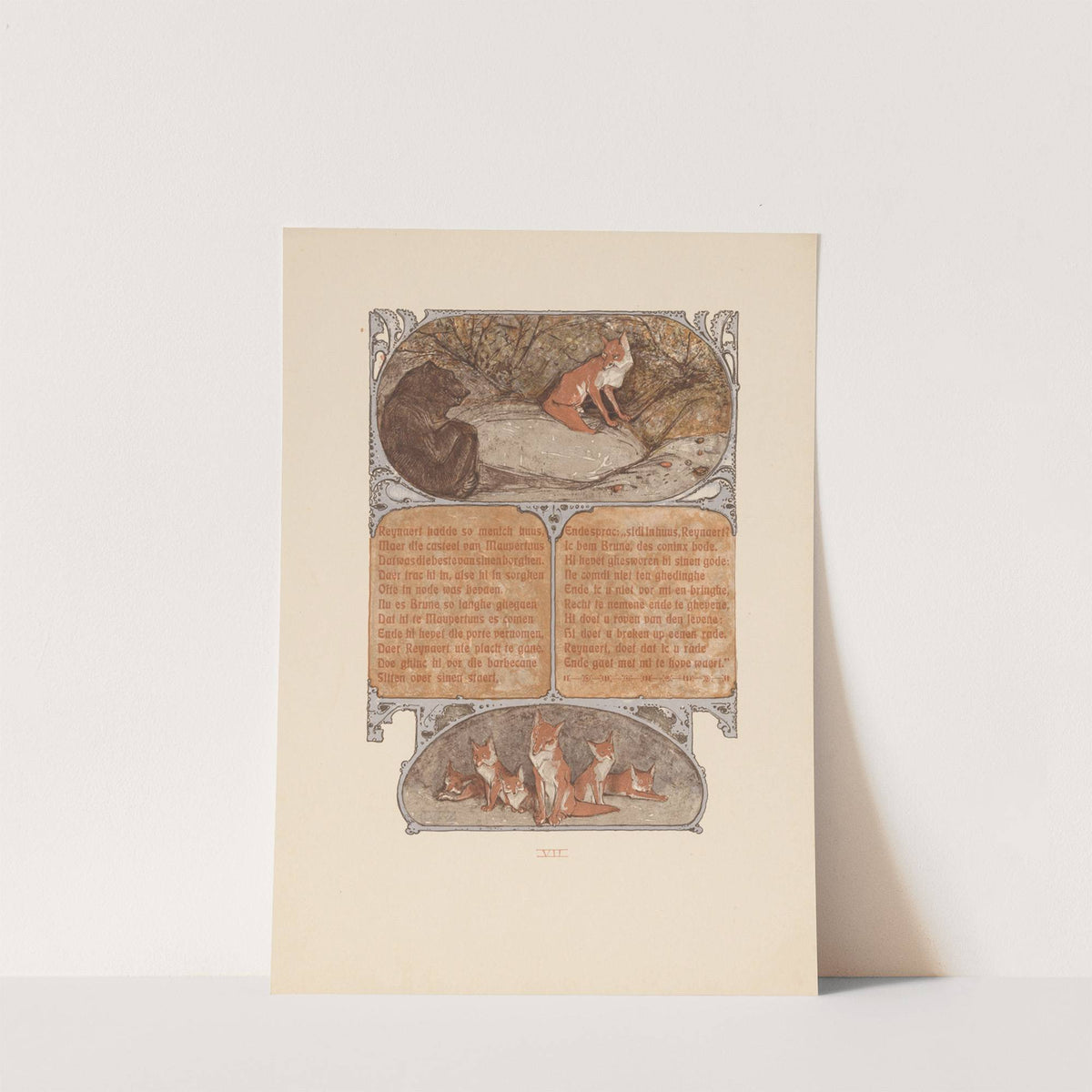 Foxes and bear (1910) by Bernard Willem Wierink