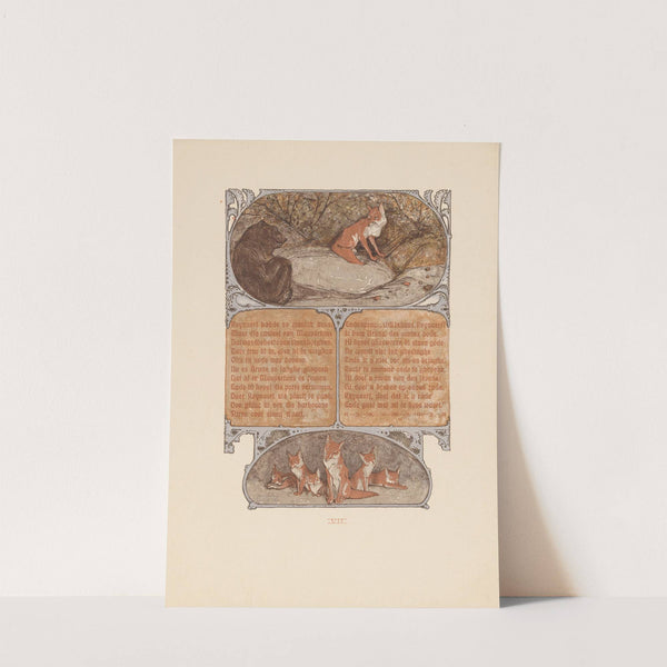 Foxes and bear (1910) by Bernard Willem Wierink