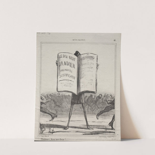 Voters, into my arms!… (1869) by Honoré Daumier