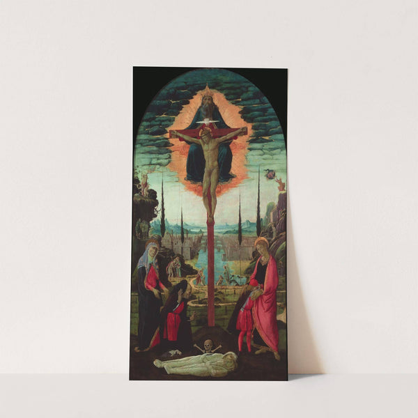 Votive Altarpiece- the Trinity, the Virgin, St. John and Donors by Jacopo del Sellaio