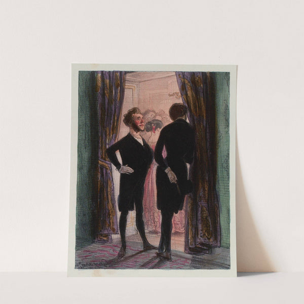 Voyons mauvais sujet Trouvez que nos bals vaillent bien vos bastringues (1839-1841) by Paul Gavarni