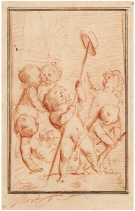 Vrijheid, putti met vrijheidshoed