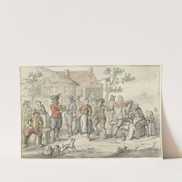 Vrolijk gezelschap voor een herberg by Gerrit Grasdorp