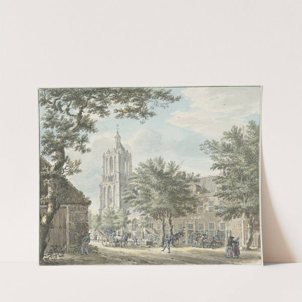 Vrolijke partij in het dorp Houten by Jan de Beijer