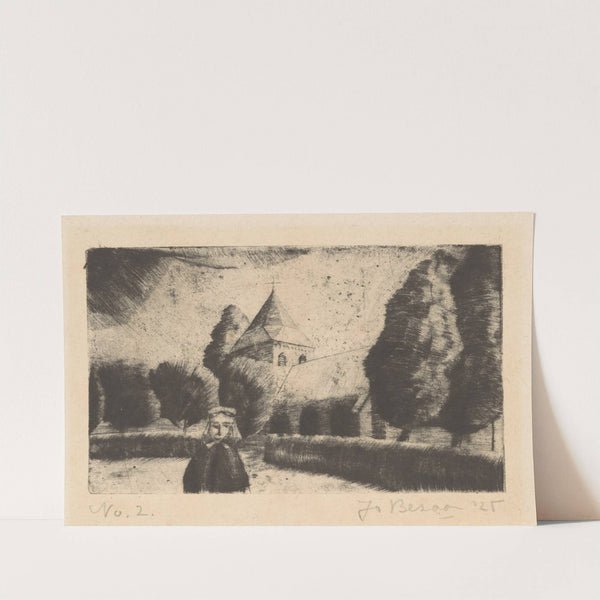 Vrouw bij een kerk (1925) by Jo Bezaan