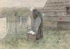 Vrouw bij een waslijn (1848 - 1888)