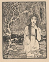 Vrouw in boslandschap