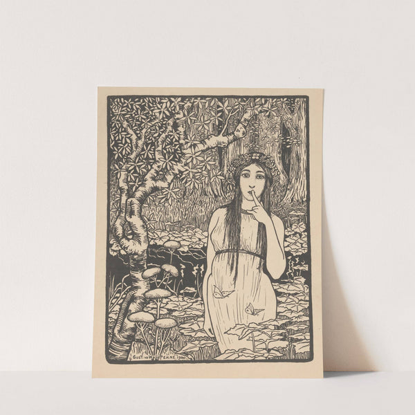 Vrouw in boslandschap by Gust van de Wall Perné