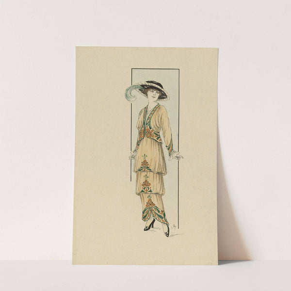 Vrouw in bruine jurk (1913 - 1914) by Jan van Brock