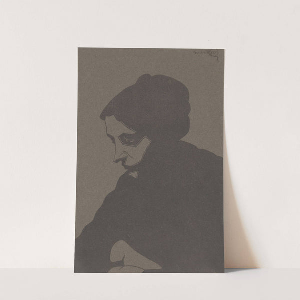 Vrouw in driekwart aanzicht naar links, met slagschaduw by Samuel Jessurun de Mesquita