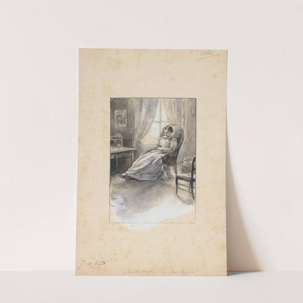 Vrouw in een leunstoel by Willem Wenckebach