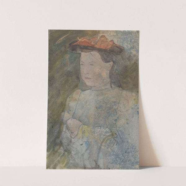 Vrouw met een platte hoed (1874) by Carel Adolph Lion Cachet