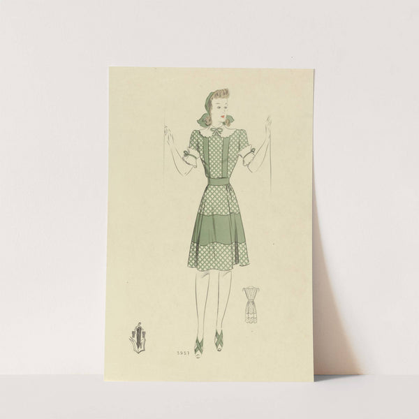 Vrouw met groene jurk (ca. 1942)