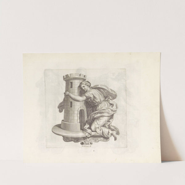 Vrouw omarmt een toren (1673-1743) by Robert van Audenaerde