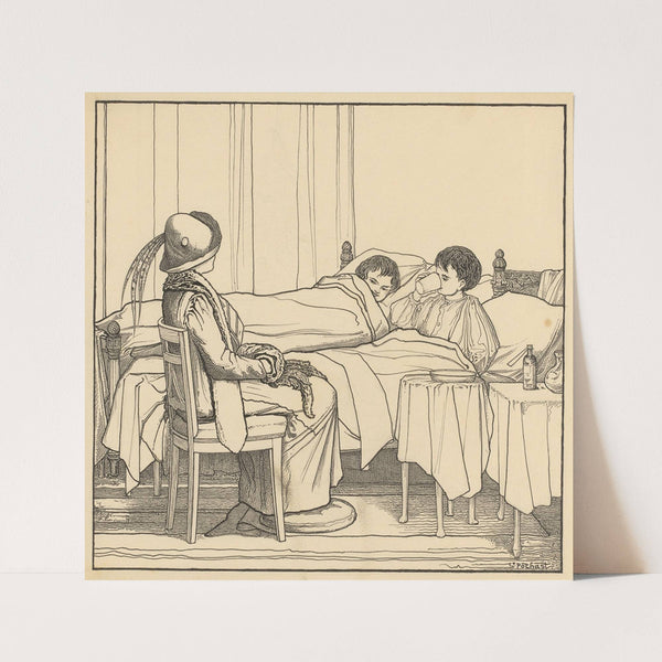 Vrouw op ziekenbezoek (1887 - 1916) by Willem Pothast