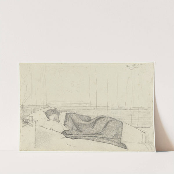 Vrouw van Richard Roland Holst in bed, naar links by Richard Nicolaüs Roland Holst