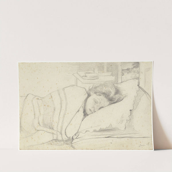 Vrouw van Richard Roland Holst in bed, naar rechts by Richard Nicolaüs Roland Holst