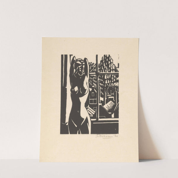 Vrouwelijk naakt voor een venster (1920) by Jo Bezaan