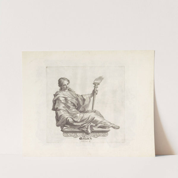 Vrouwelijke personificatie met fakkel (1673-1743) by Robert van Audenaerde