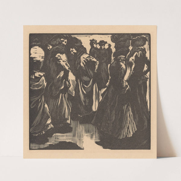 Vrouwen in de regen by Johannes Josephus Aarts