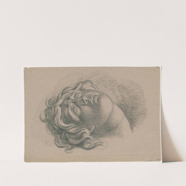 Vrouwenhoofd met weggedraaide ogen. by David Humbert de Superville