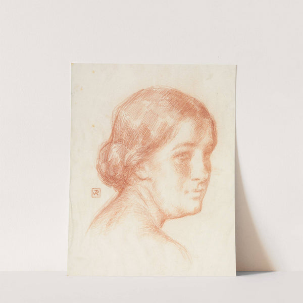 Vrouwenkop by Theo van Rysselberghe