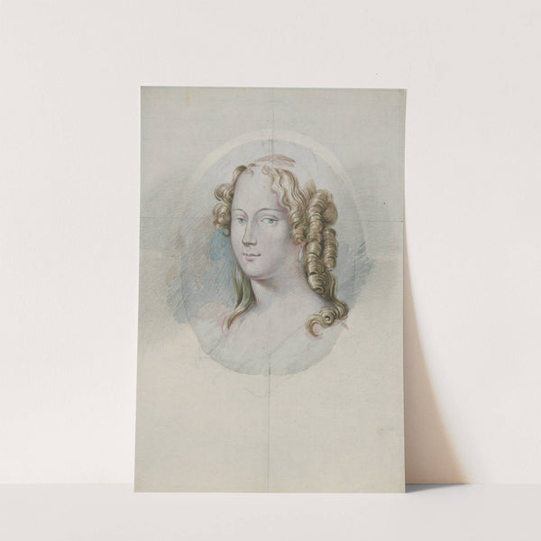 Vrouwenkop, driekwart nr. links, ter maskering by David Humbert de Superville