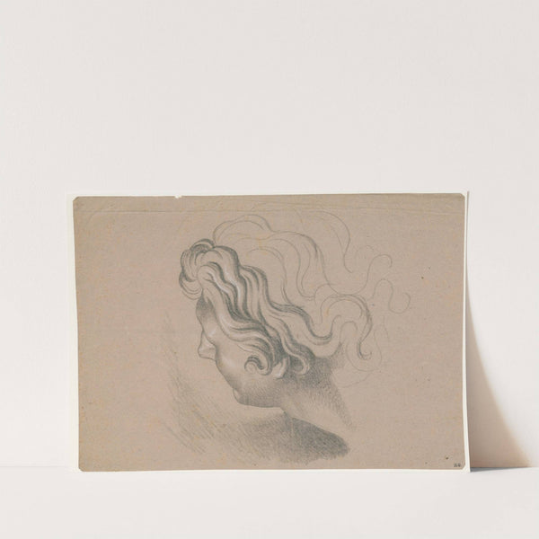 Vrouwenkop: naar links en schuin van achter gezien by David Humbert de Superville