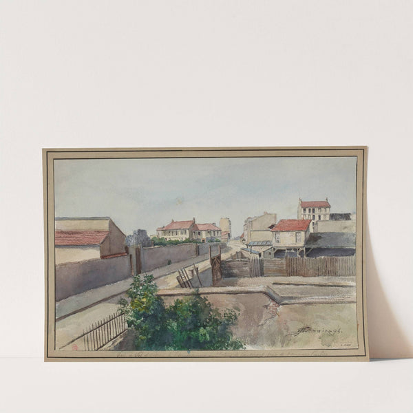 Vue à vol d’oiseau de l’emplacement des abattoirs de Vaugirard prise de l’impasse Carlier (1896) by F. Séguin