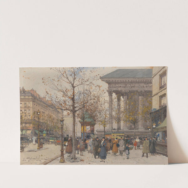 Vue animée de la Madeleine by Eugène Galien-Laloue