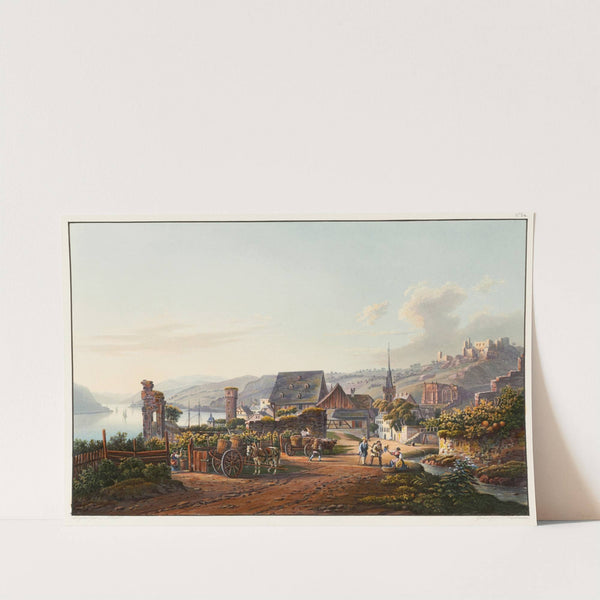 Vue de Bacharach et de la Ruine de Stahlek by Johann Ludwig Bleuler
