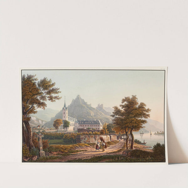 Vue de Bornhofen de la ruine de Liebenstein et de Sternberg ou les deux frères by Johann Ludwig Bleuler
