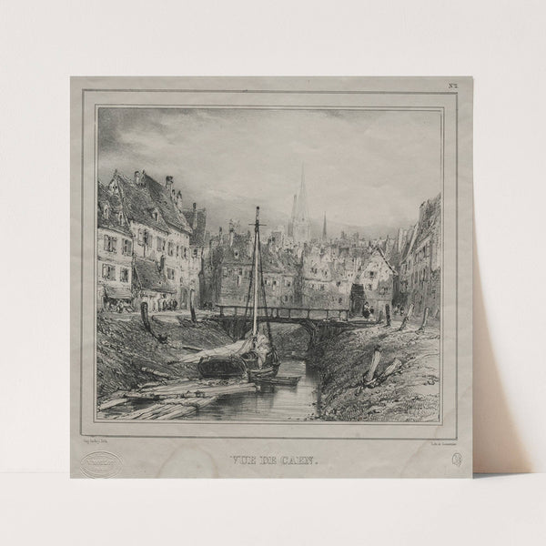 Vue de Caen (1832) by Eugène Isabey