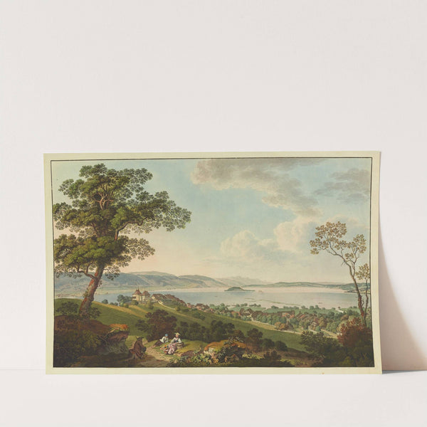 Vûe de Cerlier et, du Lac de Bienne by Johann Ludwig Aberli