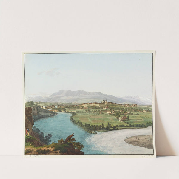 Vue de Genève & Jonction de l’Arve avec le Rhône by Jean-Antoine Linck