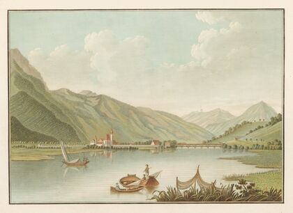 Vue de Interlaken sur le Lac de Brienz (1915-1945)