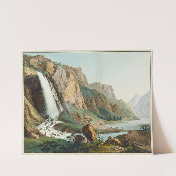 Vue de la Cascade de Pissevache by Jean-Antoine Linck