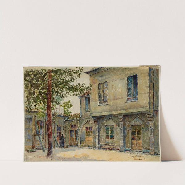 Vue de la cour des bâtiments clostraux by Georges-Henri Manesse