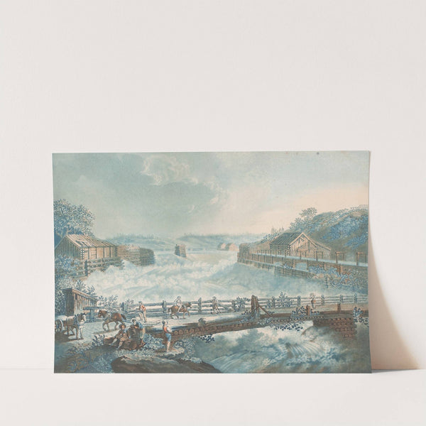 Vûe de la prémière chûte d'eau de Tisteddal en Norwège by Georg Haas