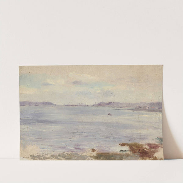 Vue de la rade de Brest depuis la plage de Plougastel-Daoulas by Jeanne Jegou-Cadart