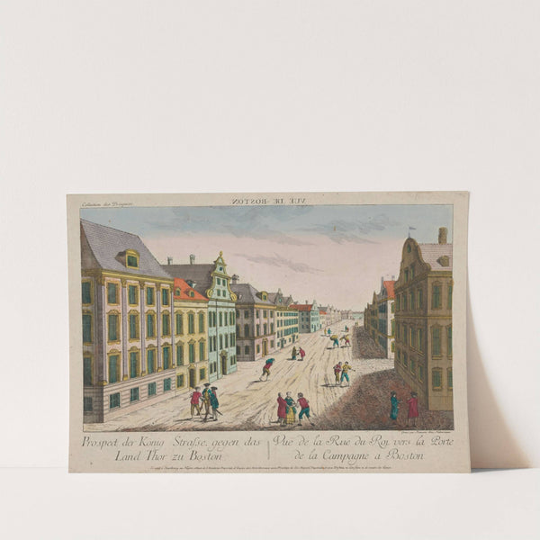 Vue de la Rue du Roi, vers la porte de la Campagne a Boston by Franz Xaver Habermann