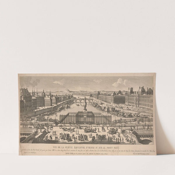 Vue de la statue equestre d’Henri IV, sur le Pont Neuv. (1817)