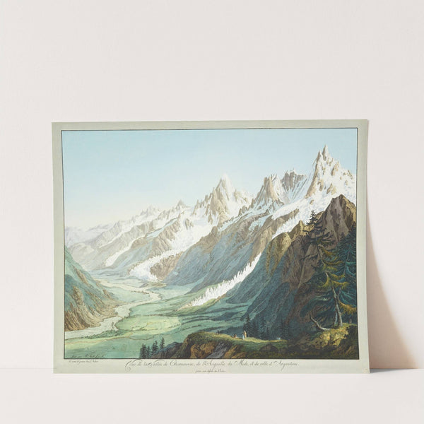 Vue de la Vallée de Chamounix, de l’Aiguille du Midi, et de celle d’Argentiere by Jean-Antoine Linck