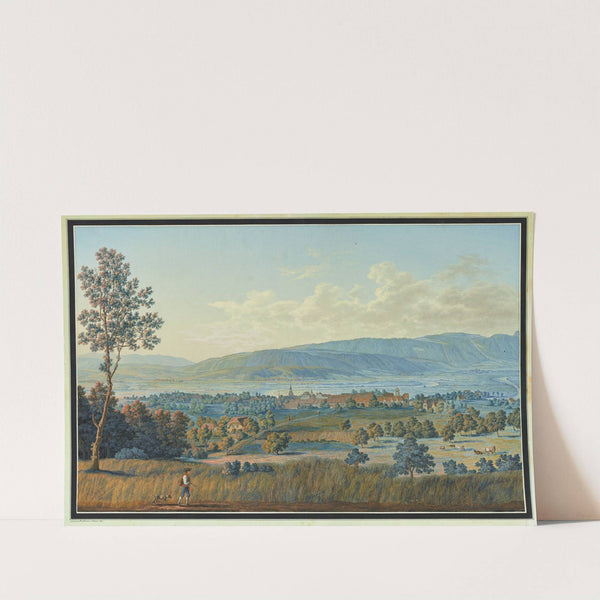 Vûe de la Ville de Bûren dans le canton de Berne by Johann Joseph Hartmann