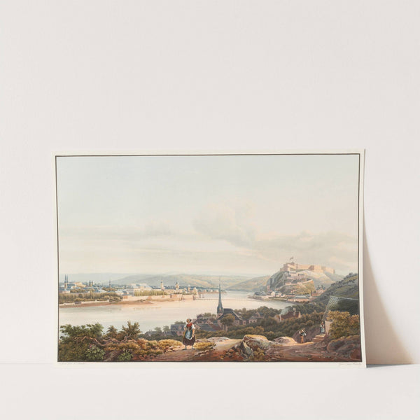 Vue de la ville de Coblence et de la forteresse d’Ehrbreitenstein by Johann Ludwig Bleuler
